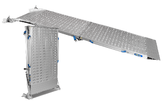 Heavy duty two part folding van ramp 