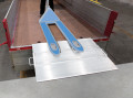 Pallet truck on  loading bridge