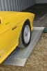 Car loading ramp close up 