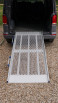 FEAL folding van ramp resting on boot of car