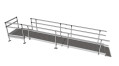 Modular wheelchair ramp with hand rails 4.6m 