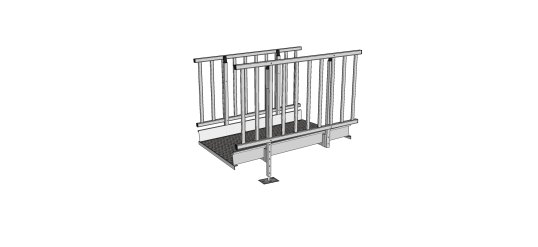 Ramp kit 1100mm x 1360mm (Balustrade handrails)