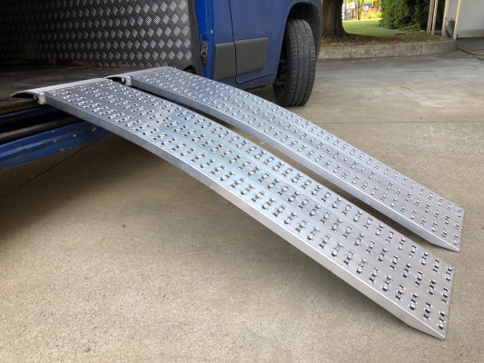 ramps in use side angle on a van