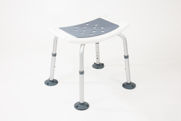 Height-adjustable shower stool with EVA cushion seat 