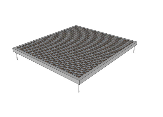Technical drawing of mini ramp platform 