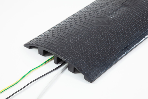 30mm High Black Cable Cover 2 Channel (2x25mm x 25mm channel, 5t capacity)