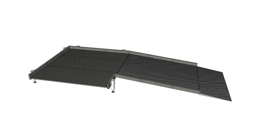 Technical drawing of modular wheelchair ramp 