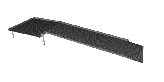 2500mm long modular ramp system without handrails 