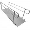 Aluminium wheelchair ramp with handrails 