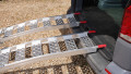 close up of pair of ramps resting on base of boot