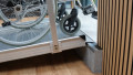 close up on handrail joint