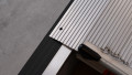 Wheelchair ramp close up showing fixing holes