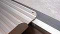 economy folding ramp resting on step, close up of rest on connection