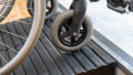 close up view of top of rubber threshold ramps