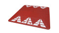 Red speed cushion on a white background