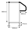 Single adjustable step dimensions 