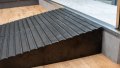 Side view of rubber ramps by step 