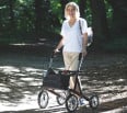 Lady pushing the Rehasense Explorer 