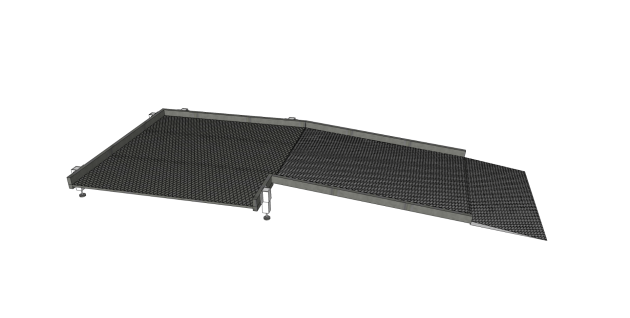 Technical drawing of modular wheelchair ramp 