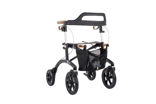 Black rollator with back rest 