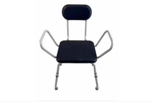 Portable black perching stool 