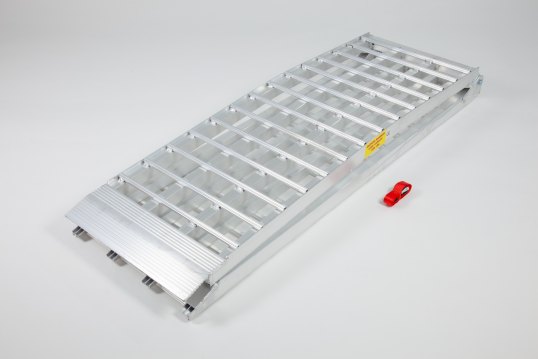 Folding extra wide motorcycle loading ramp 