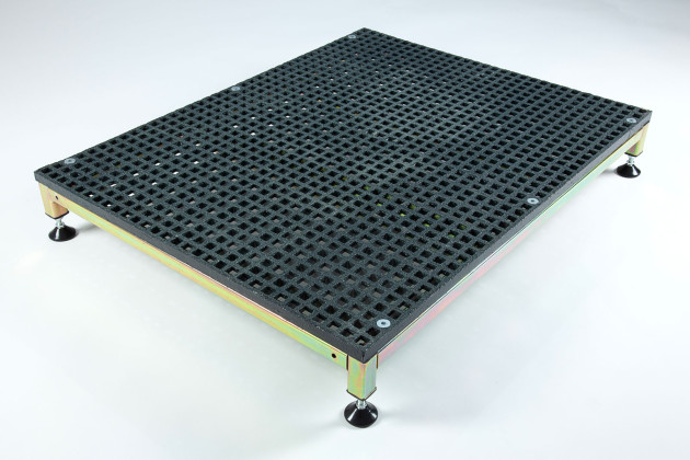 Large adjustable half step for walkers 