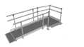 Fully assembled modular wheelchair ramp 