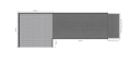 Measurements of 2000mm modular ramp right turn 