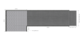 Measurements of right turn modular ramp 2500mm long 