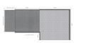Left hand turn measurements of modular ramp 