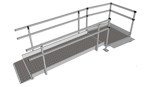 1500mm wide 2310mm long modular ramp 