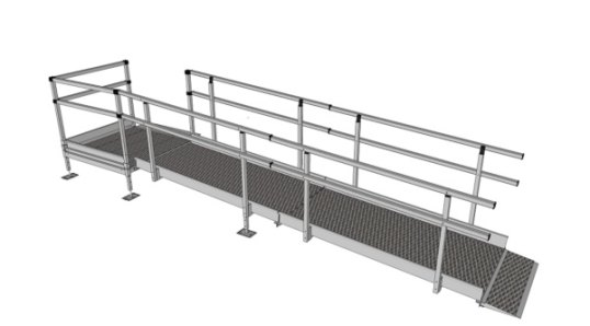 Modular ramp for wheelchairs 