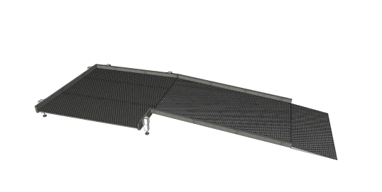 Technical drawing of modular ramp without handrails