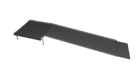 3000mm long aluminium modular ramp 