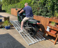  Motorbike going up the motorbike kit ramps 