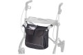 Black rollator bag for carbon rollator