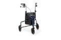 Blue rollator with bag 