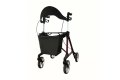 Red rollator with 4-wheels 