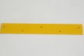 Yellow non-slip steel stair tread with pre-drilled fixing points 