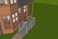 Wheelchair ramp with handrails 