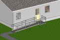modular access ramp with rails 