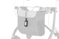 LED light hanging on rollator bag 