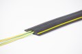 Black and yellow PVC cable protector