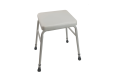 White adjustable perching stool 