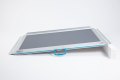 Aerolight Classic portable wheelchair ramp resting on step 