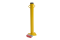 Yellow security post with fixings 