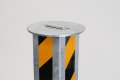 Steel bollard with pull up handle 