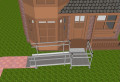 2.5m steel ramp with handrails
