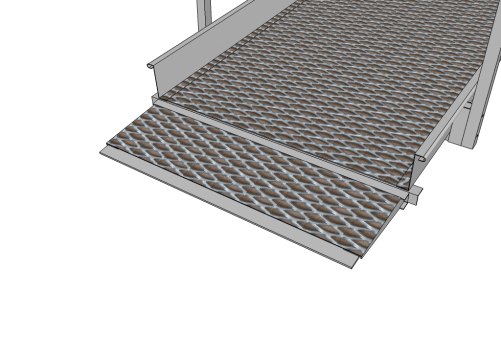 Connecting plate for modular ramps 